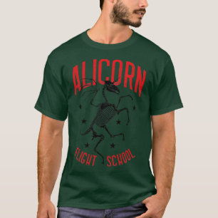 Camiseta Alicorn Unicorn Skeleton Flight School1