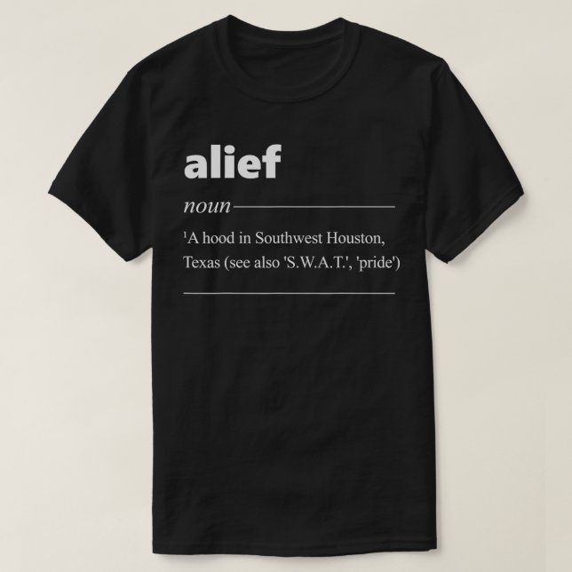 Camiseta Alief Definition Funny Gift para Teas Patriot (Frente do Design)