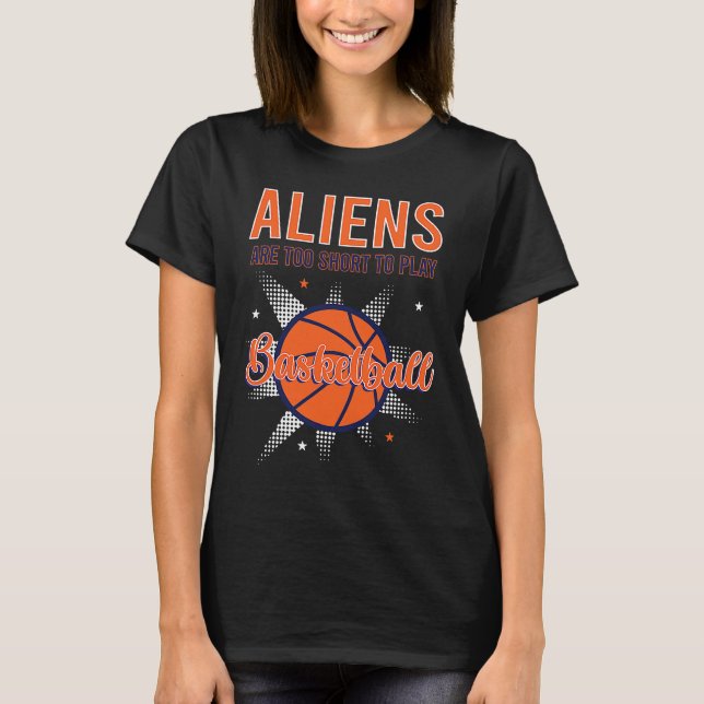Camiseta Alien Abduction Area 51 Basketball Pun (Frente)