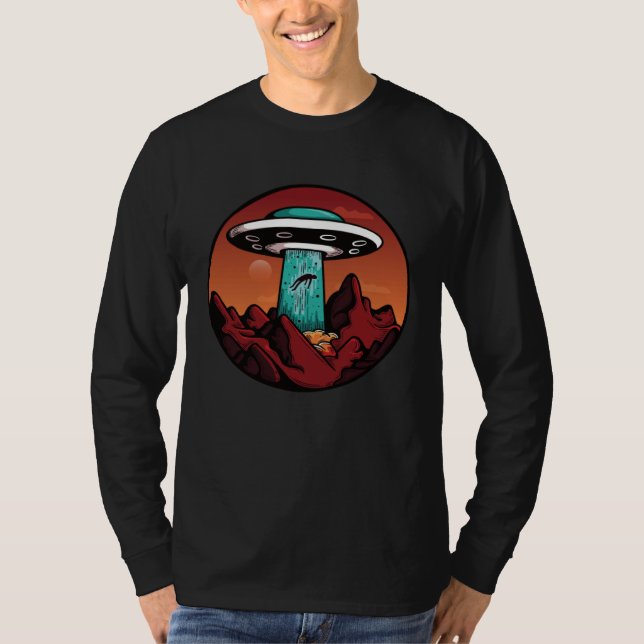 Camiseta Alien Abduction  Desert Take Me Away UFO (Frente)