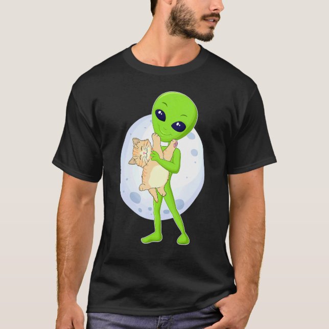 Camiseta Alien And The Cat Ufo 51 Area Ive Always Believed  (Frente)