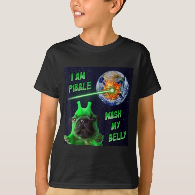 Camiseta Alien Bble Funny Brainrot Dog Meme Space I Am Bble (Frente)