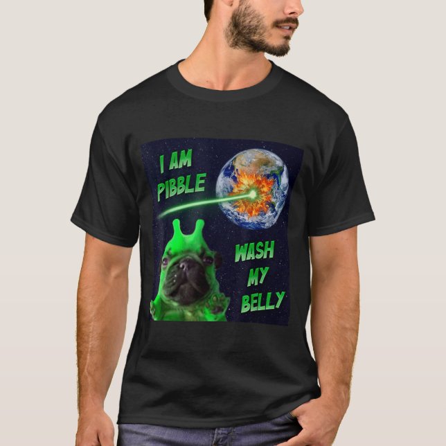 Camiseta Alien Bble Funny Brainrot Dog Meme Space I Am Bble (Frente)