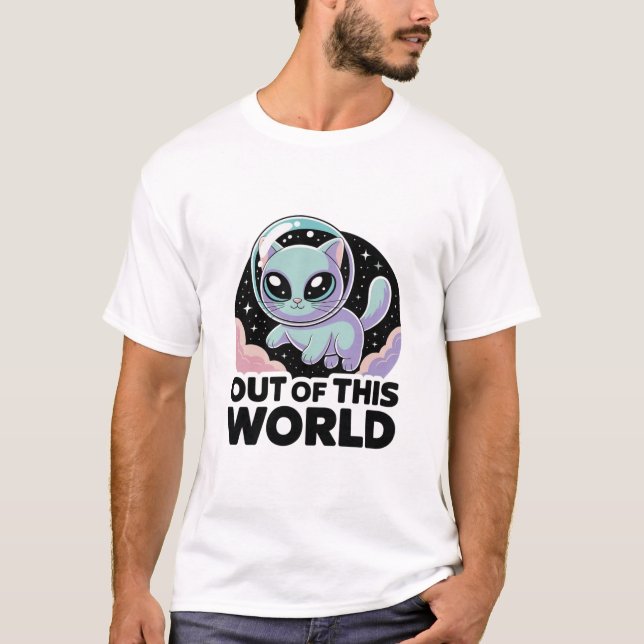 Camiseta “Alien Cat Invasion – Quirky Cosmic Kitty for Cat  (Frente)