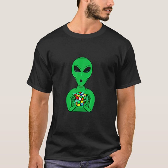 Camiseta ALIEN CUBE - For Those Who Solve A Cube (Frente)
