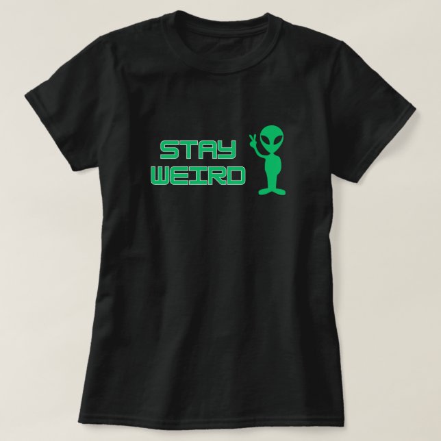 Camiseta Alien Fique Estranho (Frente do Design)