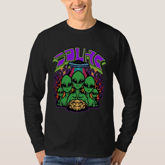 Camiseta Alien  flying saucer alien ufo spaceship ar (Frente)
