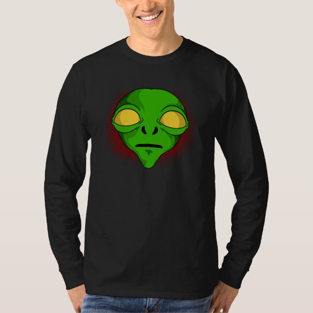 Camiseta Alien Head I Colourful Alien Rave I UFO I Alien (Frente)