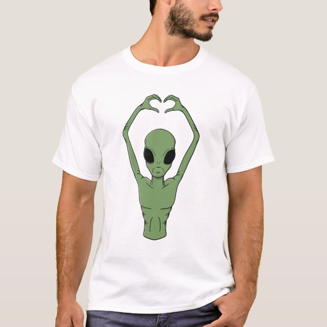 Camiseta Alien Heart Pose (Frente)