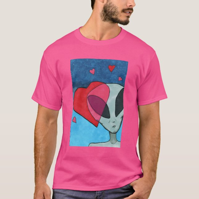 Camiseta Alien in Love (Frente)