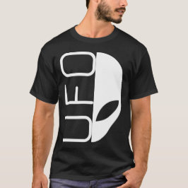 Camiseta Alien Invasion Half Face UFO Typography Design