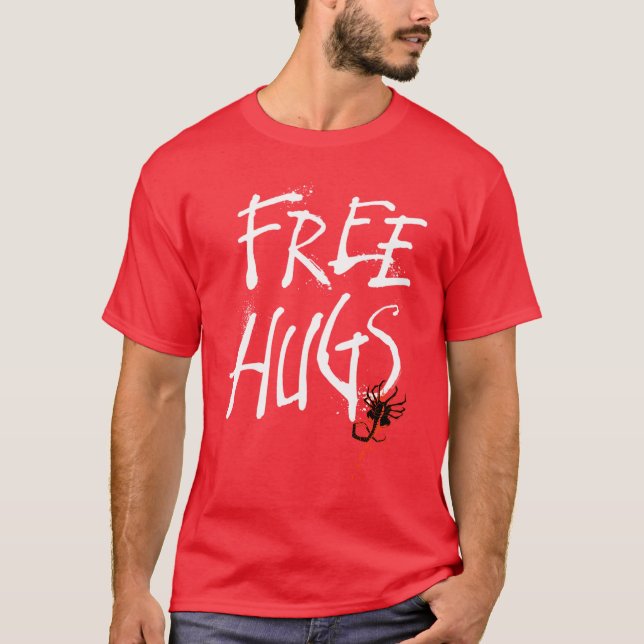 Camiseta Alien Romulus Xenomorph Facehugger Abraços Gratuit (Frente)