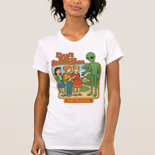Camiseta Alien Stranger Danger Retro Comic Art (Frente)