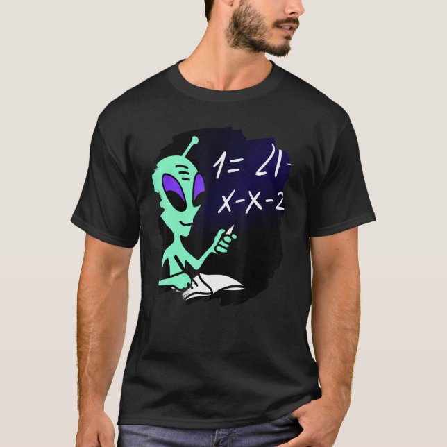 Camiseta Alien Studying Solving Math Science Physics Equati (Frente)