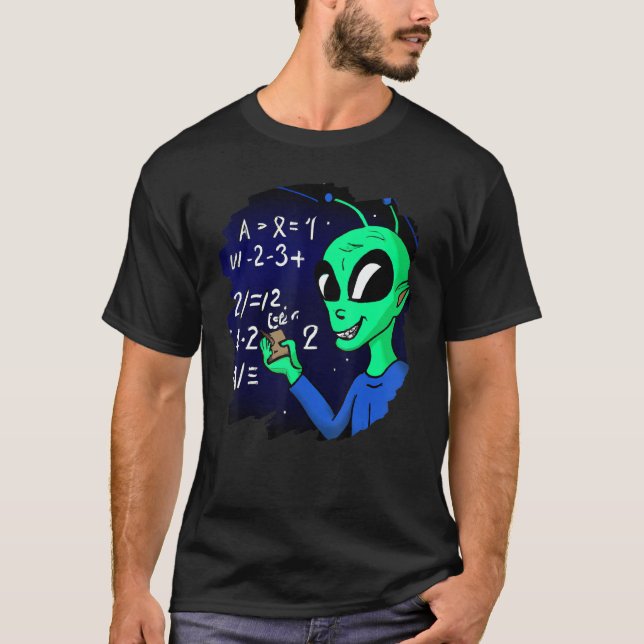 Camiseta Alien Studying Solving Math Science Physics Equati (Frente)