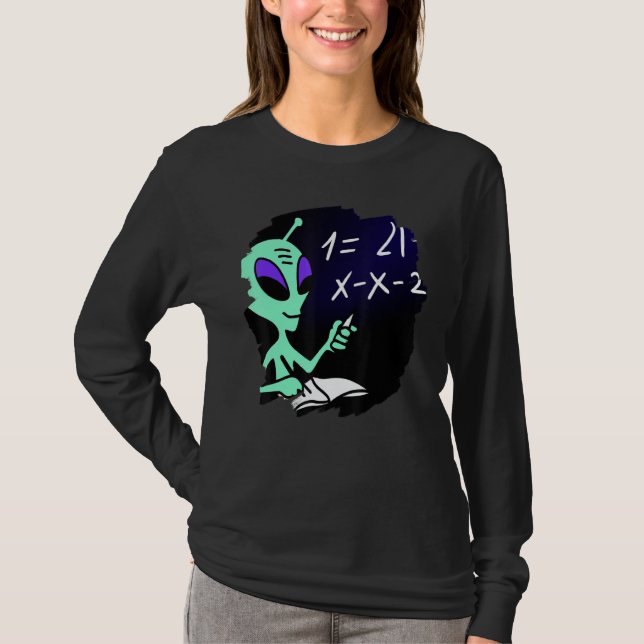 Camiseta Alien Studying Solving Math Science Physics Equati (Frente)