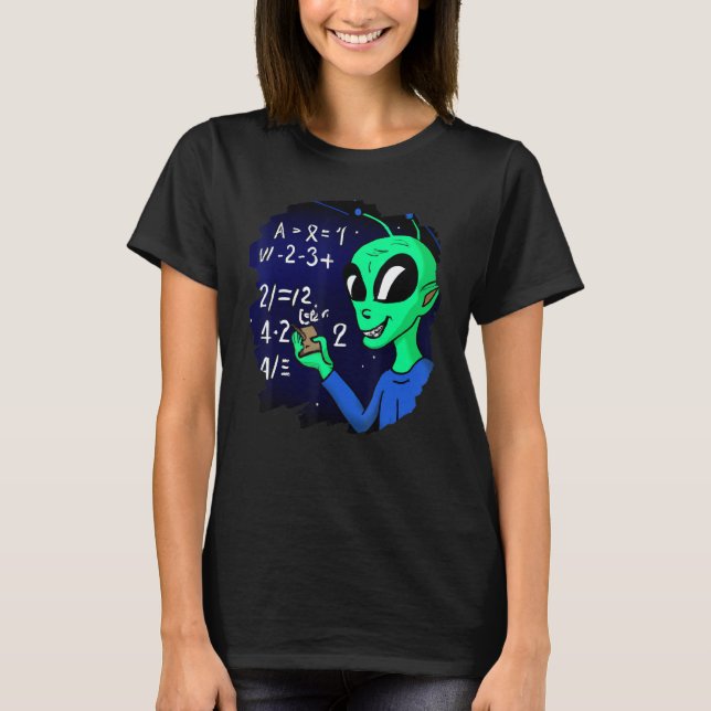 Camiseta Alien Studying Solving Math Science Physics Equati (Frente)