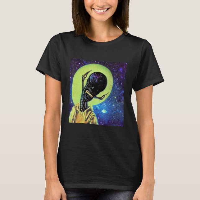 Camiseta Alien UFO UAP 51 area grey out of this world creat (Frente)
