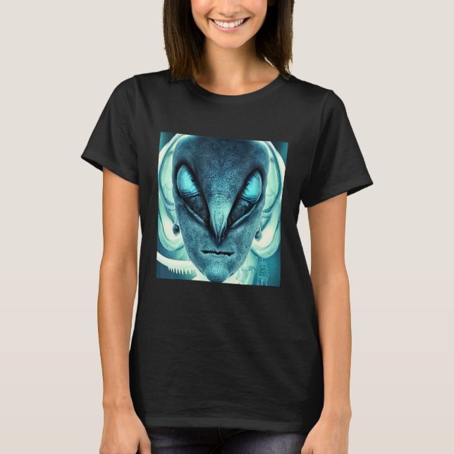 Camiseta Alien UFO UAP 51 area grey out of this world creat (Frente)