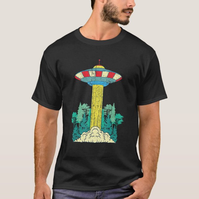 Camiseta Alien Unidentified Flying Object Sci Fi Nature For (Frente)