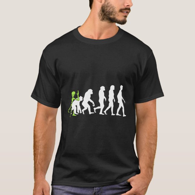 Camiseta ALIENAÇÕES Gráfico de Alienígenas de Evolução Huma (Frente)