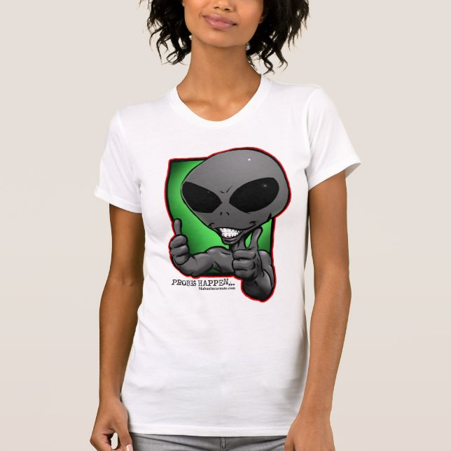 Camiseta aliengray-smiley-thumbsup-wimmin-tshirt (Frente)