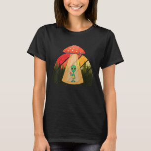 Camiseta Alienígena Abduzida de UFO Mushroom Psychedelic Tr
