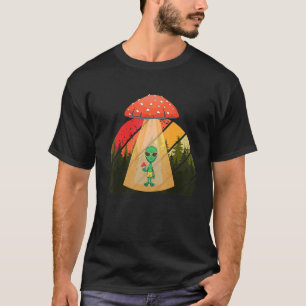 Camiseta Alienígena Abduzida de UFO Mushroom Psychedelic Tr