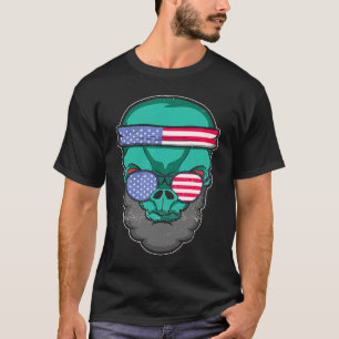Camiseta Alienígena Abraham Lincoln EUA Patriótico 4 de jul