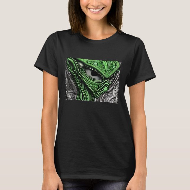Camiseta Alienígena Abstrato Assustador (Frente)