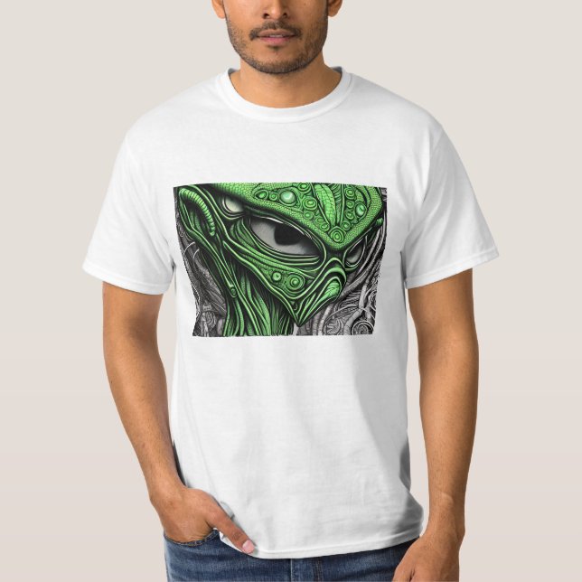 Camiseta Alienígena Abstrato assustadora (Frente)