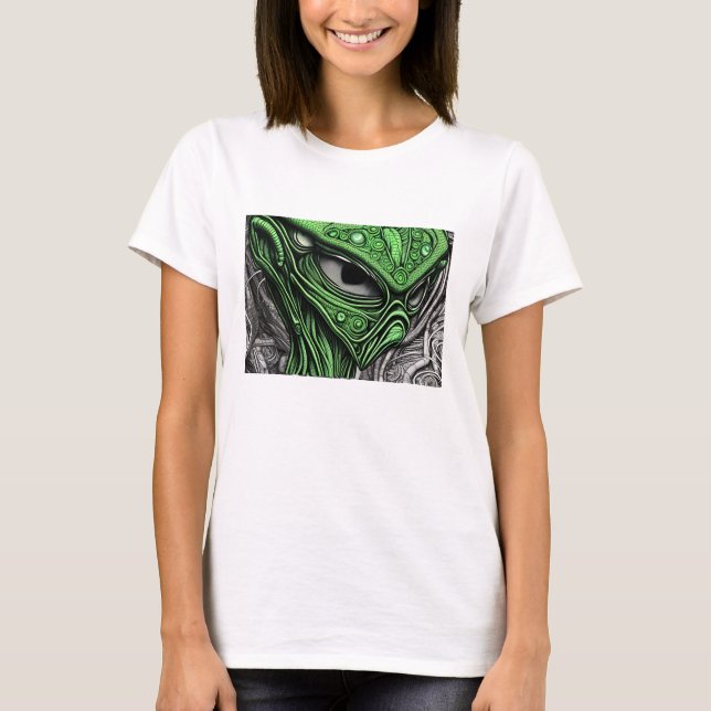 Camiseta Alienígena Abstrato assustadora (Frente)