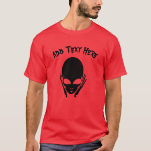 Camiseta Alienígena, adicionar texto, editar texto