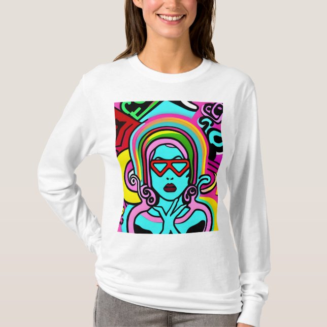 Camiseta alienígena angel sicodelico (Frente)