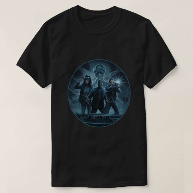Camiseta Alienígena - Área 51 (Frente do Design)