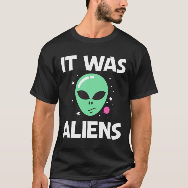 Camiseta Alienígena Arte Verde Galáxia Exterior (Frente)