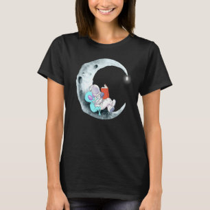 Camiseta Alienígena Astronauta Lendo Livros No Espaço