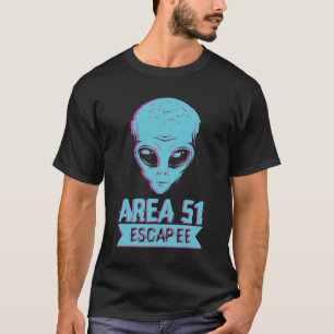 Camiseta Alienígena Azul Face Cabeça Área 51 Escapa