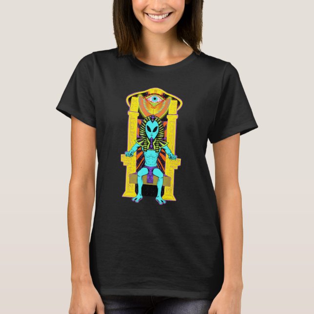 Camiseta Alienígena Azul no Trono (Frente)