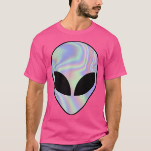 Camiseta Alienígena Cabeça Colorida Rave Alienígena Crente