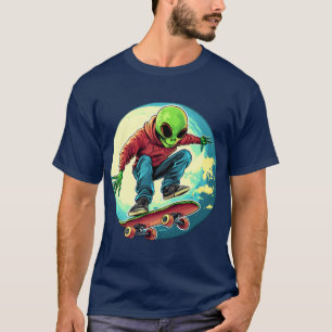 Camiseta Alienígena/Camisa-T de skate