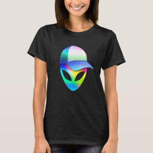 Camiseta Alienígena Chefe Sci Fi Trippy Techno Rave Edm Mus