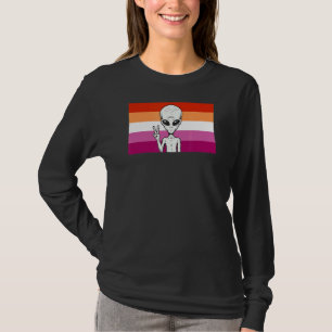 Camiseta Alienígena Chefe Ufo Sinal de Paz Gaylien Orgulho