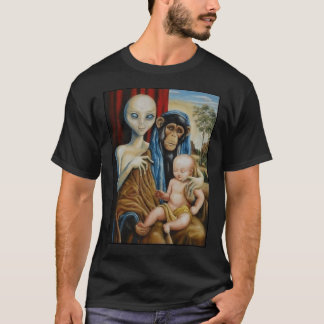 Camiseta Alienígena Chimp Religião Bebê Conspiração Clássic