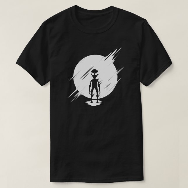 Camiseta Alienígena cinza (Frente do Design)