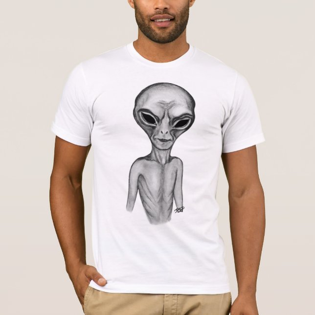 Camiseta Alienígena cinza (Frente)