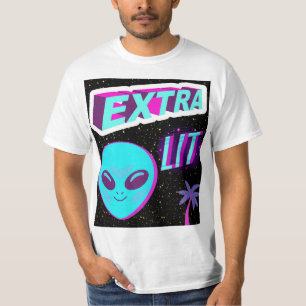 Camiseta alienígena com iluminação extra