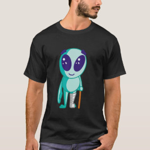Camiseta Alienígena com Perna Quebrada - Lesão na Perna Que