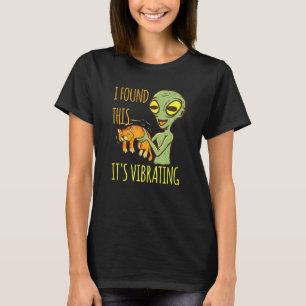 Camiseta Alienígena Com Vibração De Gato, Encontrei Esta Vi