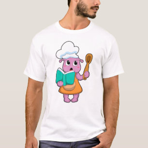 Camiseta Alienígena como cozinhar com o livro de livros